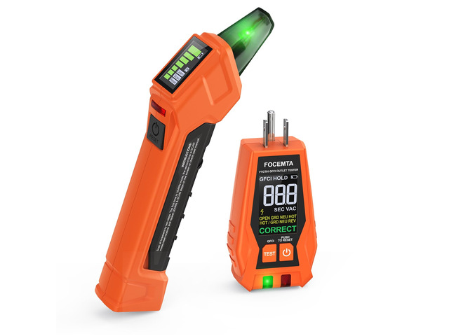 Circuit Breaker Finder & GFCI Outlet Tester with Digital LCD Display, 90-135V Electrical Circuit Tracer Tool for Electricians/DIY Lightweight...