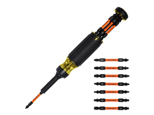 32315HD 15-in-1 Multi-Bit Ratcheting Screwdriver, Impact-Rated, 7 Double-Ended ProFlex Torsion Zone Tips, 1/4-Inch Nut Driver, 8-Piece