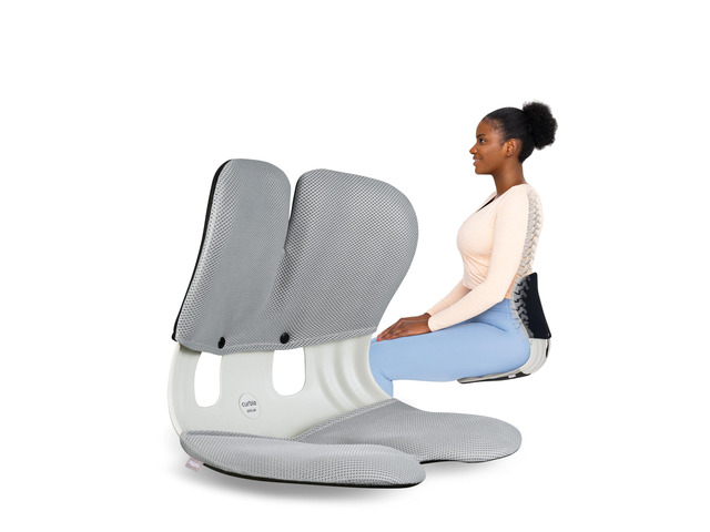 Grand Cover Set Ergonomic Back Support, Washable & Detachable Cushion Cover Grand (Grey)