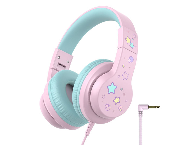 HS19S Kids Headphones for School, Over-Ear for Toddler Boys Girls SafeSound Tech, Stereo Sound, Kids Headphones with Cord, Durable Foldable 3.5mm...
