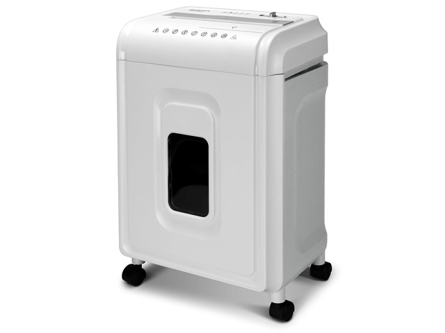 AU1262XA Anti-Jam 12-Sheet Crosscut Paper and CD/Credit Card Shredder, White/Gray