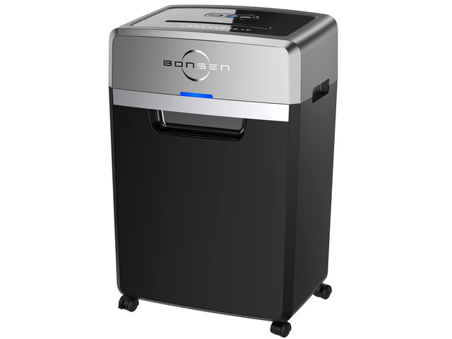 24-Sheet Cross-Cut P-4 High Security Heavy Duty Paper Shredder 40-Min Run, Anti-Jam, 55dB Ultra-Quiet, 9 Gal Pullout Bin with Casters,...