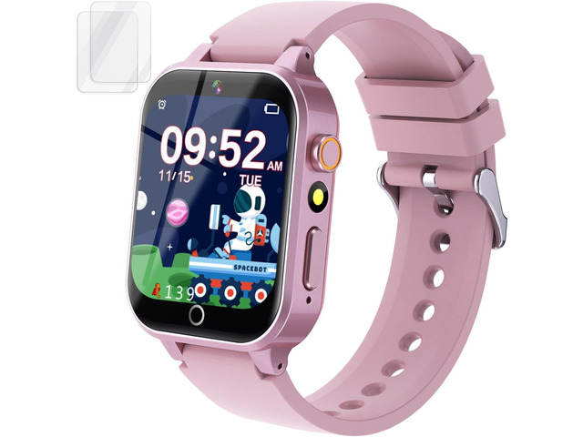 Kids Smart Watch Gift for Girls Age 5-12, 39 Games HD Touch Screen Watches with Video Camera Music Player Pedometer Flashlight 12/24 hr Educational...