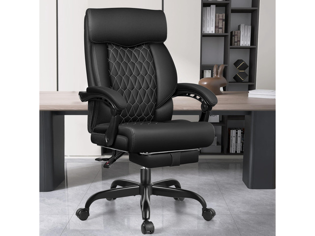 Office Chair, Big and Tall Office Desk Chair, Reclining Office Chair with Footrest Home Office Desk Chairs, High Back Ergonomic with Lumbar...