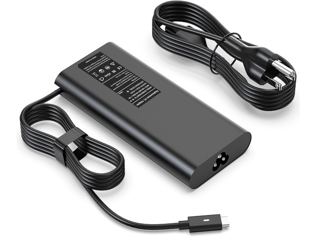 130W USB C Laptop Charger Compatible with Dell 90W 65W XPS 15 16 17 9500 9510 9520 9530 9575 2-in-1 9640 9710 9720 9730, Precision 3470 3480 3540...