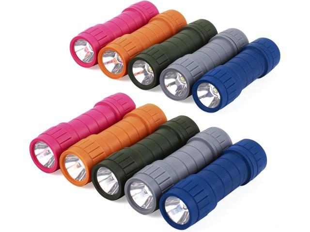 10-Pack Professional Outdoor Mini Flashlights Set, Super Bright 100 Lumen LED Flashlights, Small Flashlights Pack with 30-piece AAA Dry Batteries...