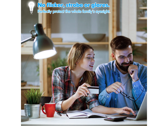 LED Light Bulbs, 100 Watt Equivalent A19 LED Bulbs, 13W 5000K Daylight White 1500 Lumens Non-Dimmable Bright E26 Edison Medium Screw Bulbs for Home...