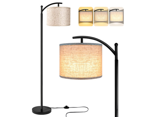 Floor Lamp for Living Room with 3 Color Temperatures LED Bulb, Standing Lamp Tall Industrial Floor Lamp Reading for Bedroom, Office (9W LED Bulb,...