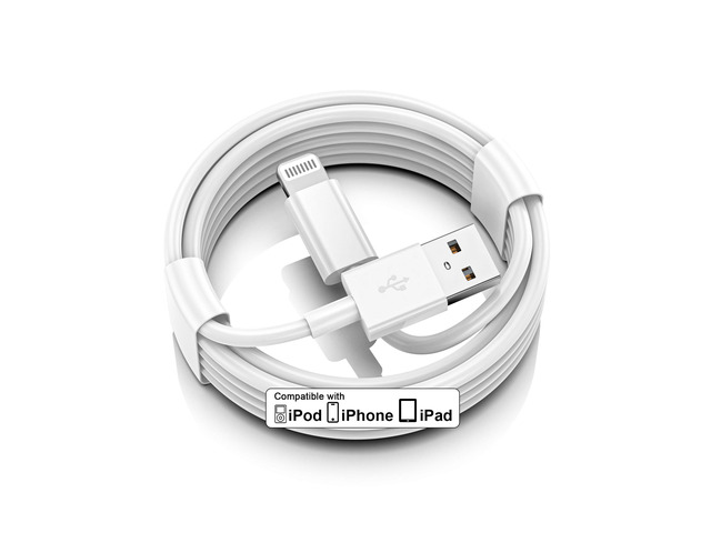 iPhone Car Charger Cord, USB to Lightning Cable for CarPlay, 3FT White For Apple iPhone 14/13/12/11 Series, USB A to Lightning Charging Cable,...