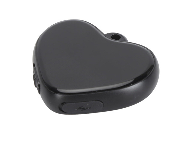 Heart Pendant Digital Voice Recorder, Mini Noise Reduction Voice Activative Recorder with Up to 100h Storage Memory, Pocket Portable Recording...