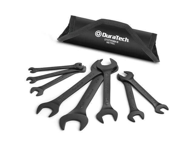 Super-Thin Open End Wrench Set, 8-Piece, Metric Slim Wrench set, 5.5, 7, 8, 9, 10, 11, 12, 13, 14, 17, 19, 21, 22, 23, 24, 27 mm, Black...