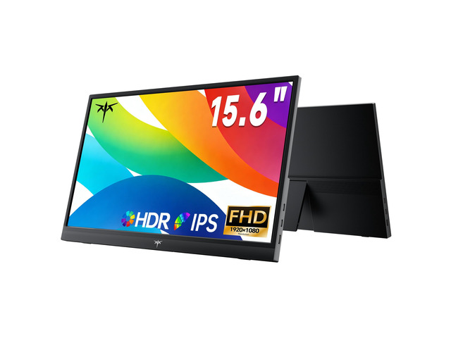 15.6 Inch Portable Monitor, FHD Travel Laptop Monitor Extender, H15F9 1080P Second Monitor Screen with USB-C HDMI, Ultra-Slim IPS HDR Display w/...