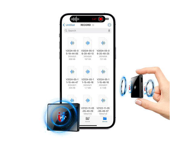 128GB(10800 Hour) 2-Sides Magnetic Voice Recorder, Recording Device with Al-Triple Noise Cancellation, Voice Activated Recorder 90 Days Storage...
