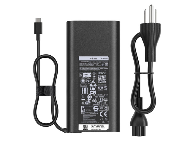 65W USB-C Laptop Charger Compatible with Dell Latitude XPS 13 20V 3.25A Type-C Adapter For Pro 13 14 16 Plus 3000-7000 9300-9440 Inspiron 14 15...
