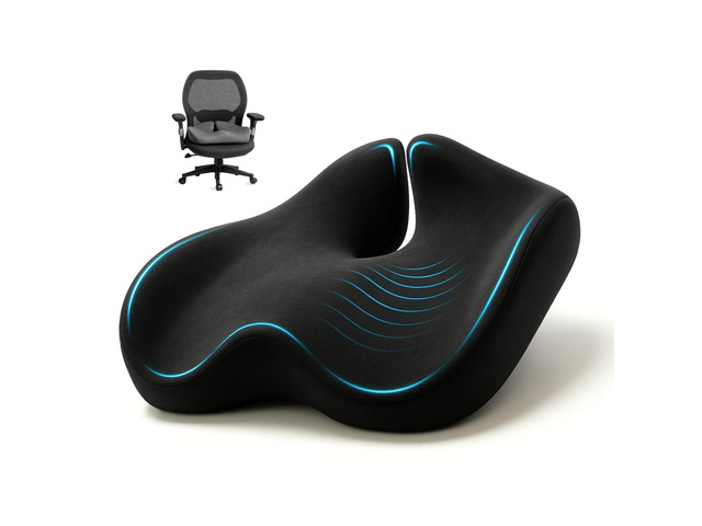 Office Chair Cushion for Back & Tailbone, Sciatica Pain Relief Pillow Extra Large Seat Cushion and Tailbone Pain Relief Cushion for long desk work,...