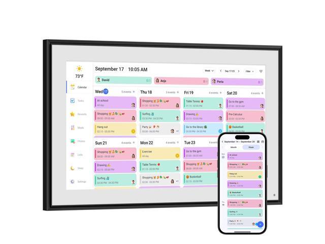 Smart Digital Calendar, 10.1' HD Smart Touch Screen Home Interactive Electronic Calendar WiFi Planner,Meal Schedule, Duty Chart,Achievement.