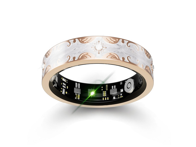 Smart Ring for Women, Baroque Inspired Design (White,7) Sleep Tracker, Health Monitoring, Fitness Tracking, Remote Photography, No Subscription,...