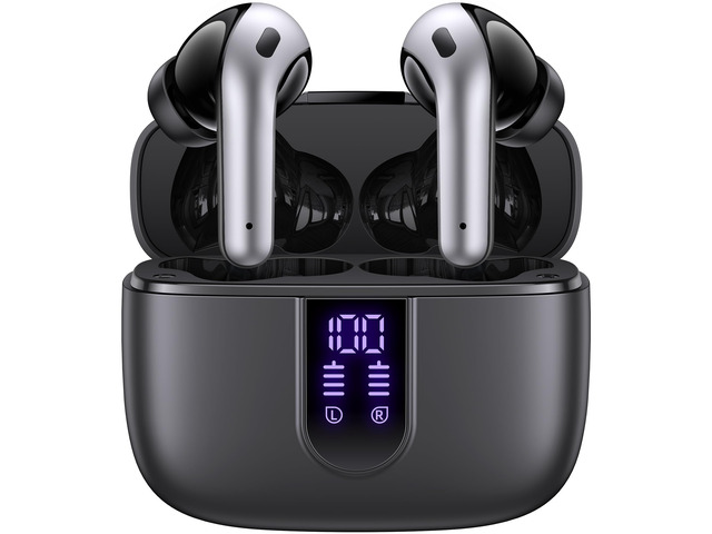 Bluetooth Headphones True Wireless Earbuds 60H Playback LED Power Display Earphones with Wireless Charging Case IPX5 Waterproof in-Ear Ear buds...
