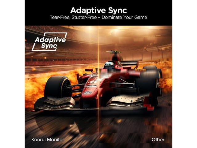 KOORUI 24 inch Gaming Monitor, FHD 200Hz 1K 1ms Fast IPS, FHD HDR400 Display, 90% DCI-P3 Color Gamut, Adaptive Sync, G2411P