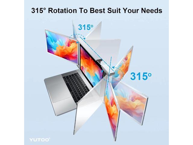 14' portable monitor Laptop Screen Extender, Tri-Screen Portable Monitor with two 14 inch screens IPS FHD 1080P HDR MiniHDMI USB-C USB-A Eye Care...