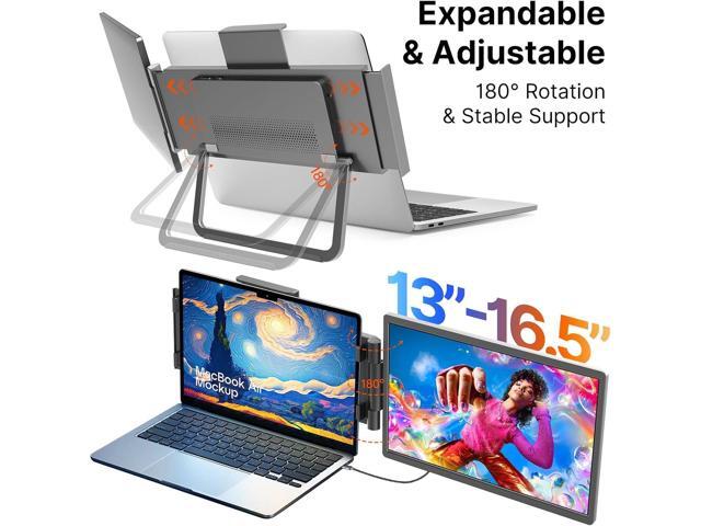 Laptop Screen Extender,14' FHD 1080P IPS Dual Screen,Attachment Screen Extended Extra Screen, Portable Monitor for Laptops 14-16' with USB-C/HDMI...
