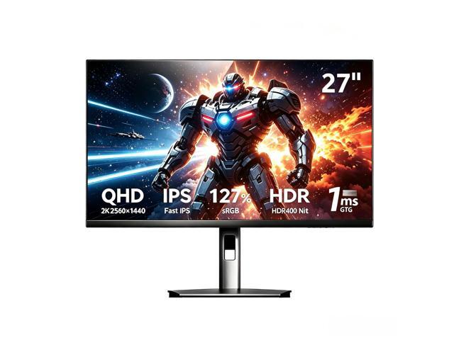 27 inch Gaming Monitor QHD 200Hz,27' 2K 200Hz Computer Monitor 2560x1440p,1ms GTG Fast IPS, HDR, 128% sRGB,FreeSync & G-Sync