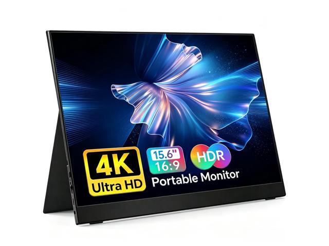 MNN 15.6 inch 4K Portable Monitor UHD 3840x2160, 15.6' USB-C HDMI IPS HDR Laptop Display, 100% Adobe RGB w/Built-in Speakers & Smart Cover, Travel...