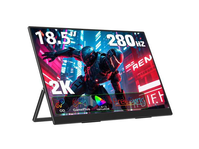 18.5 Inch 280Hz Portable Gaming Monitor,2K QHD 100% sRGB Portable Monitor Gameplus HDR FreeSync Laptop Monitors,Portable Screen for PC Phone Game.