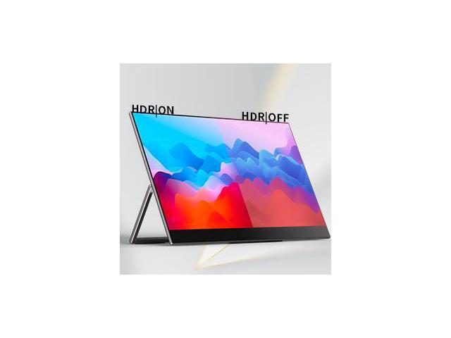 Portable 4K Touchscreen - 14' Frameless UHD IPS Monitor, Auto-Rotating FreeSync, Dual USB-C