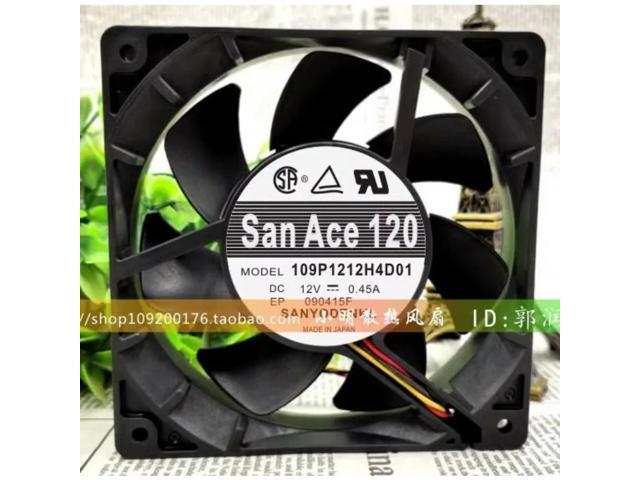 Cooler Fan for SanAce120 109P1212H4D01 12V 0.45A Frequency Converter Cooling Fan 12025 12cm 120*120*25MM