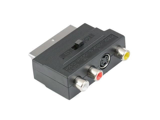 21 Pin RGB Scart To 3 RCA S-Video AV TV Adapter Composite Video Left Right Audio Converter Connect Television Projector Cable