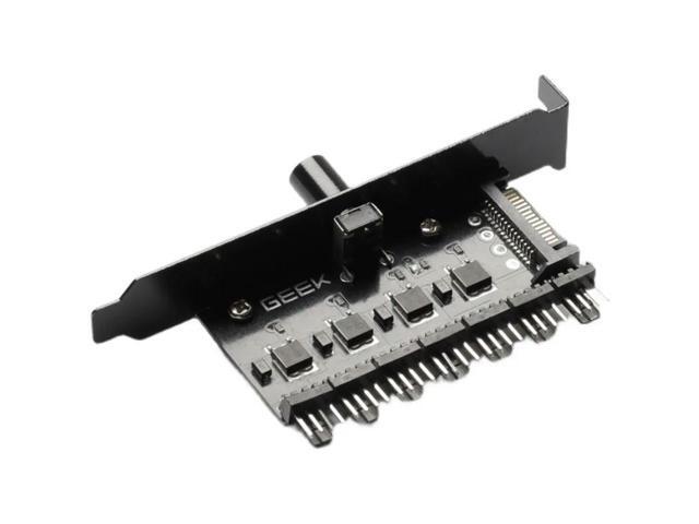 7-way Cooling Fan Speed Controller Cable Splitter 3Pin 4 Pin Power Sata Charging Radiator for PC Case Temperature Governor