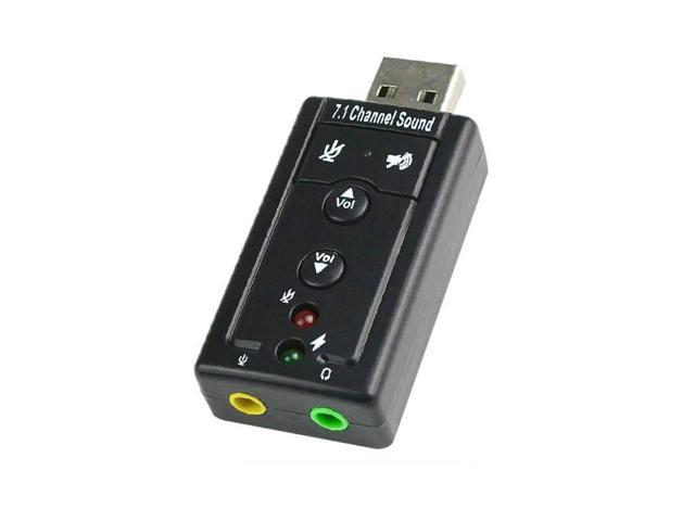 USB 2.0 Virtual 7.1 Sound Card External Audio Convert Adapter 2 Channel Independent Sound Card for Laptop PC Computer Speaker