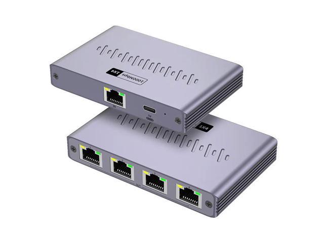 RJ45 Network Cable Splitter 1 to 4 Port Gigabit Ethernet Switch 1000Mbps LAN Internet Expansion Adapter RJ45 Network Converter