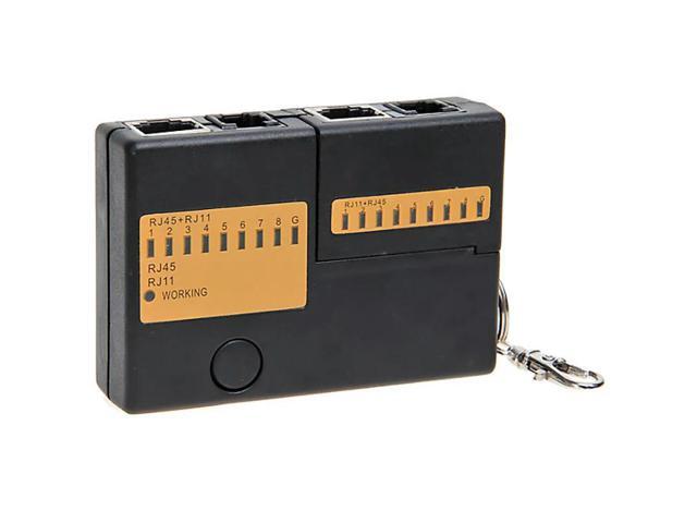 RJ45 Network Cable Tester LAN Ethernet Cord Testing Tool RJ11 Telephone Wire Switch Port Network Line Tester with Keychain
