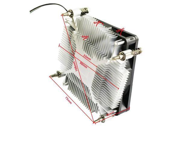 For AVC Ultra Thin Aluminum CPU Cooler Quiet HTPC AIO 115X 1200 4-Pin PWM Fan