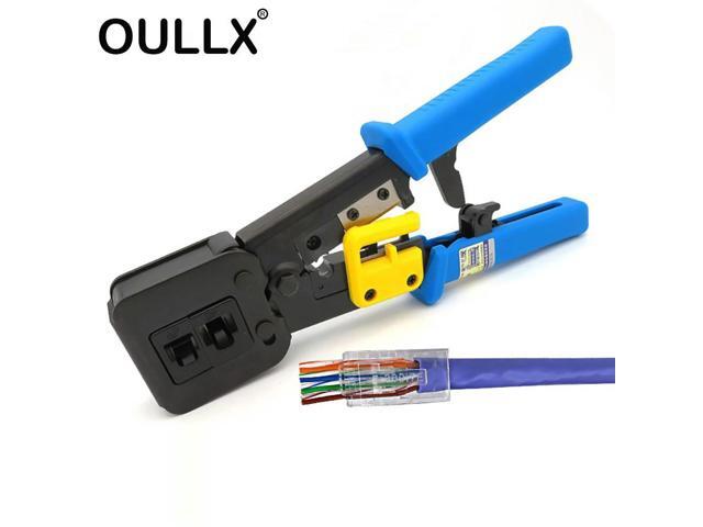 OULLX RJ45 Crimper Hand Network Tools Pliers RJ12 cat5 cat6 8p8c Cable Stripper Pressing Clamp Tongs Clip Multi Function