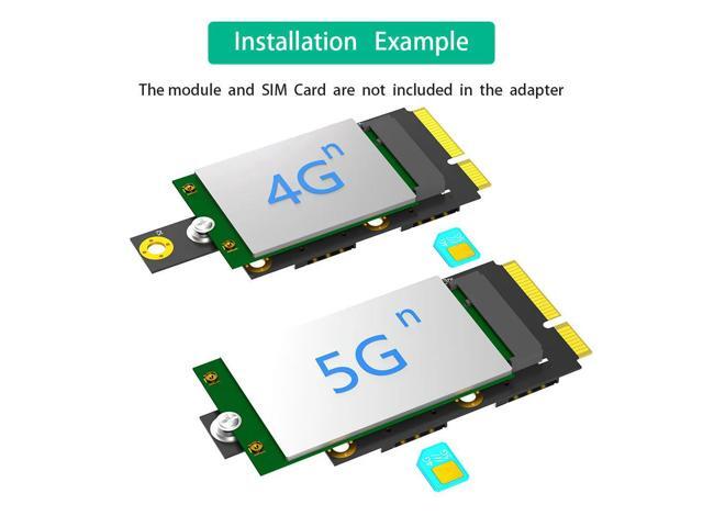 M.2 Key B to Mini PCI-E Convert Card 3G 4G 5G Dual Nano SIM Card Push Connector WWAN Module M.2 Key B to USB2.0 Extend Adapter