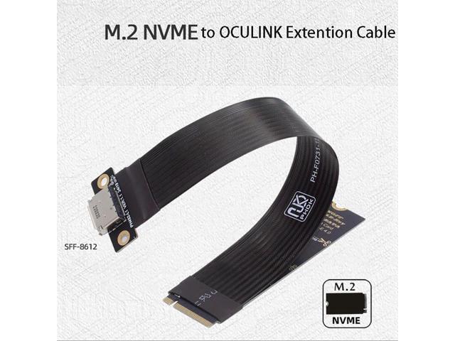 M.2 NVME to Oculink Convert Cable PCIe 4.0 Gen4 Extend Ribbon PC Laptop SSD External Graphics Card M2 M Key to SFF-8612 Adapter