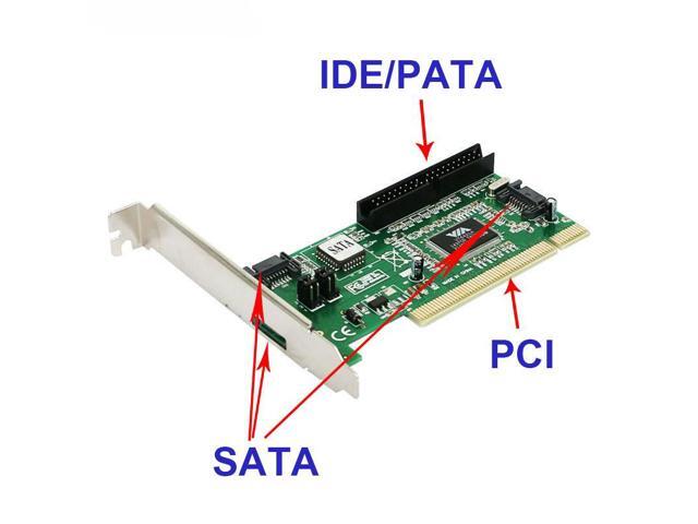 VIA6421 PCI to SATA PATA Hard Disk Converter PCI to IDE Extend Card for Desktop PC RAID Dual Channel Serial ATA Disk Array Card