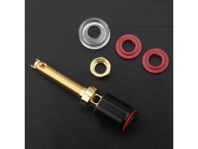2Pc HIFI Banana Connector Gold Plated Copper Speaker Binding Post Amplifier Audio AMP Banana Plug Female Socket Terminal