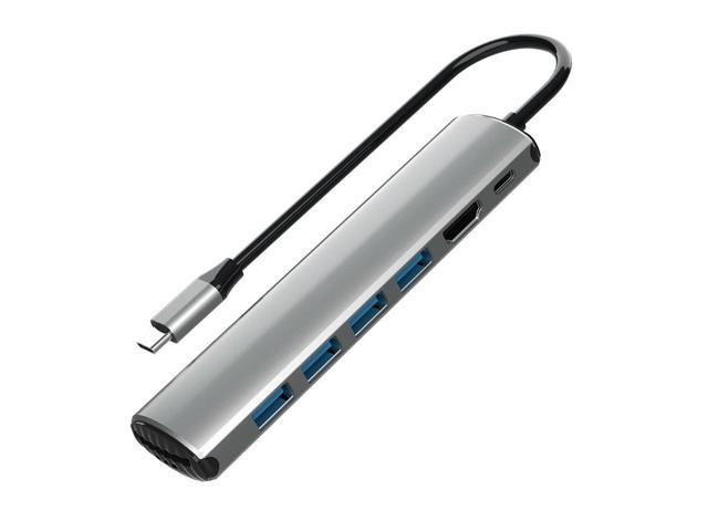 Type C Converter with HDMI 4K USB3.0 HUB Cable Splitter PD Charger Micro SD TF Card Reader Laptop Tablet Memory Extend Adapter