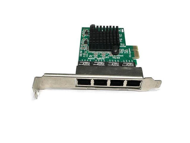 4 Port RJ45 1000Mbps Lan Network Card High Speed Remote Wake Control PCIE X1 Ethernet Adapter PC Cat5 UTP Cable Converter