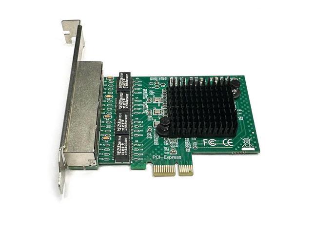 4 Port RJ45 1000Mbps Lan Network Card High Speed Remote Wake Control PCIE X1 Ethernet Adapter PC Cat5 UTP Cable Converter