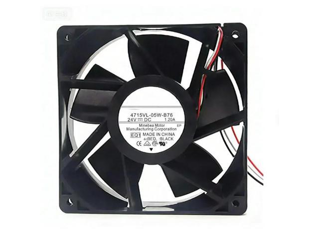 FOR Chassis Cooling Fan 4715VL-05W-B76 DC24V 1.20A 120*120*38mm Fully Teste