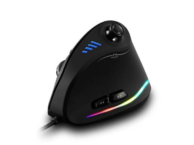 Vertical Mouse Ergonomic Grip Joystick Control Gaming Mouse 11 Keys Wired Mice Scrolling RGB Colorful Light Gamer Mouse