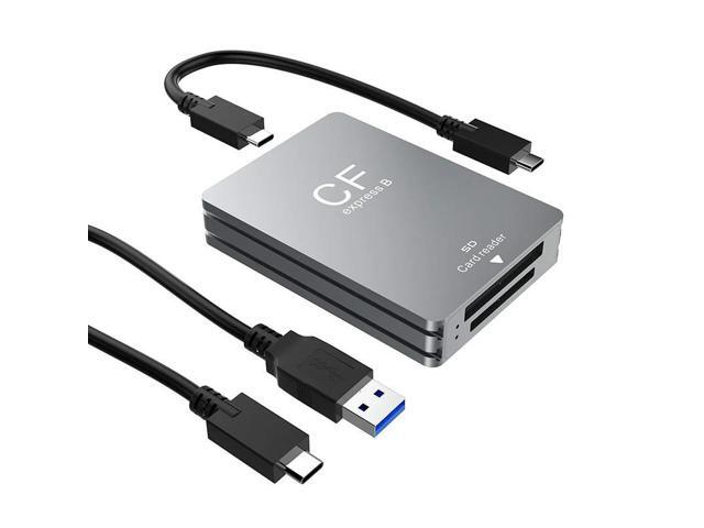 USB C Card Reader Type C to CF Express B SD Card Reader Writer Data Transfer View Adapter with USB to USB C USB C to USB Cable