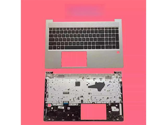 Palmrest For Probook 450 G8 455 G8 With Backlit US Keyboard M21742-001 silver