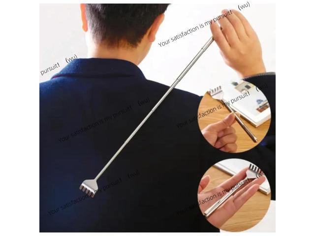 Practical Telescopic Pocket Scratching Massage Kit Stainless Steel Scratcher Handy Pen Clip Back Scratcher Relax Back Massager