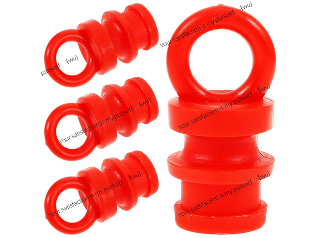 4 Pcs Plastic Warning Post Caps Outdoor Guardrail Covers Round Column Accessories Connection Safety Protector